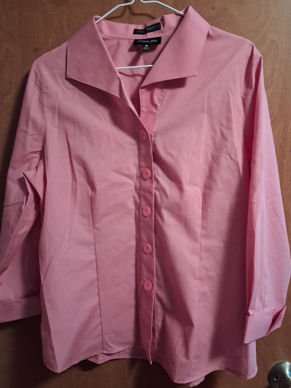 Foxcroft Pink Button-Front Women's Shirt